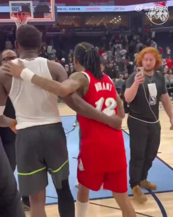 狼王&槍王惺惺相惜！華子賽后與莫蘭特相互致意！